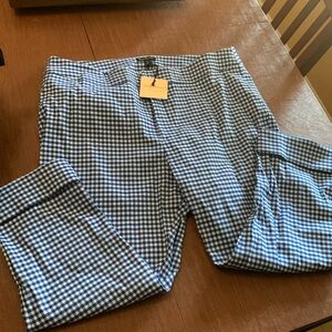 Smak parlour blue and white checked capris. purchased from unique Vintage